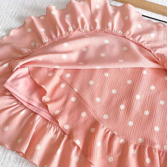 LC Lauren Conrad Pink A-Line Mini Skirt with Ruffled Tiers - Picture 4 of 8